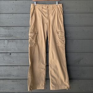 NWOT American Eagle Outfitters Baggy Jogger Tan Cargo Pants Size 8 Pockets